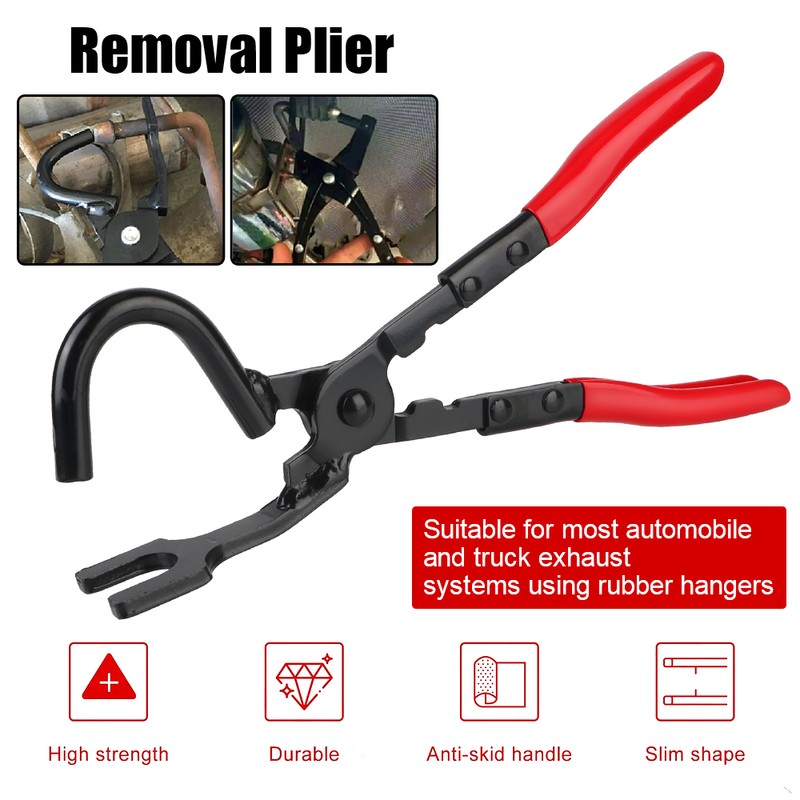 Exhaust Hanger Removal Pliers with Offset Jaw for Rubber Muffler
