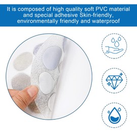 10Pcs Non-Slip Bathtub Stickers, Bath Stickers Non Slip, Bathtub Decoration Sticker Stone Pattern Decoration Non Slip Shower Stickers Bath Safety Stickers with Plastic Scraper for Bath Shower