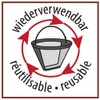Fackelmann Silberton Dauerkaffeefilter Nr. 4, Permanent Filter aus Edelstahlgewebe -