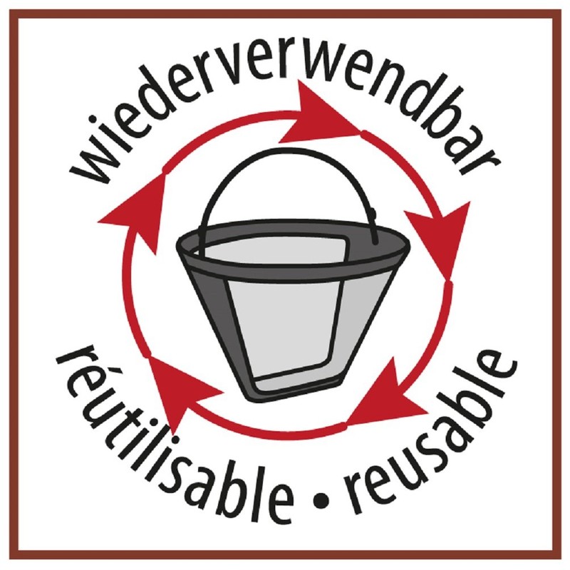 Fackelmann Silberton Dauerkaffeefilter Nr. 4, Permanent Filter aus Edelstahlgewebe -