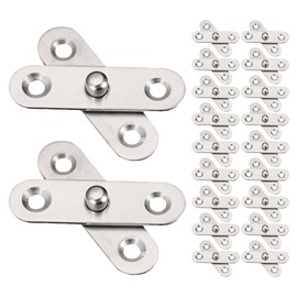 Bisagras Ocultas De 360 Grados Para Puertas 20PCS, Acero Inoxidable, DiseñO Giratorio, Bisagras Pivotantes Para Puertas Y Ventanas, Juego De 20 Piezas, Plata, 5.7 X 1.6 X 0.2 Cm