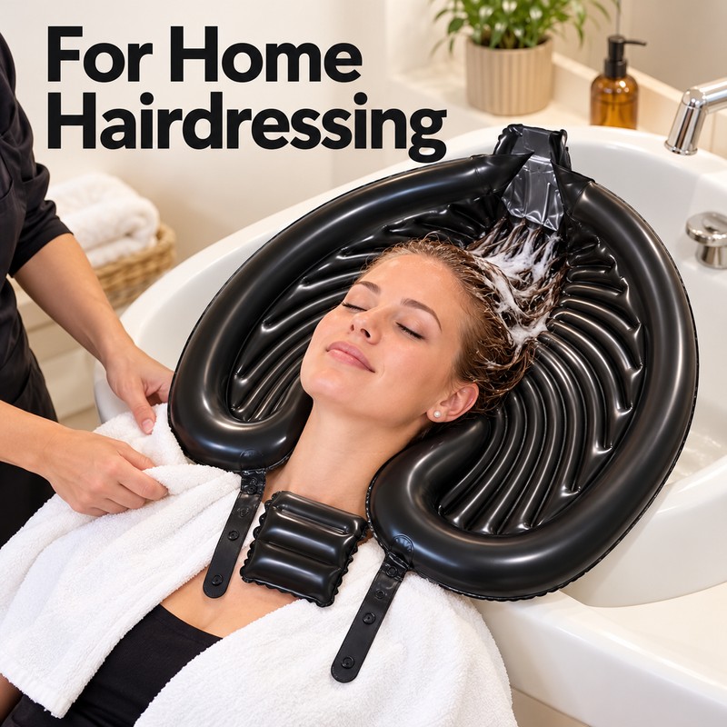 Inflatable Hair Wash Basin for Home Shampooing - Portable PVC