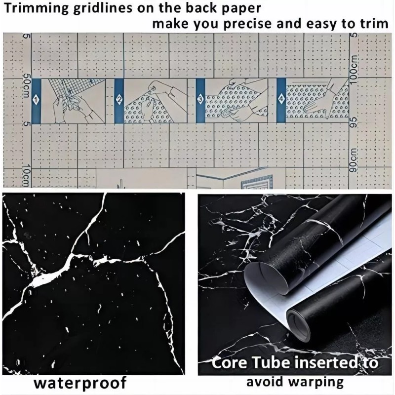 Best Papel Tapiz Marmol Vinili Autoadherible Cocina Muebles Pared