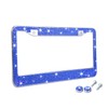TZARROT Blue Bling License Plate Frame for Women, Diamond Rhinestone