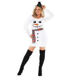 Morph Snowman Costume Adult Snowman Costume Women Christmas Outfits For Women Christmas Fancy Dress For Women Xmas Costume XX-Large