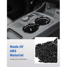 Gear Shift Cup Holder Cover Trim Bezel Fit for Dodge Durango 2011+ Interior Front Water Bottle Holder Cover Trim Center Consoles Interior Decor Accessories, Black