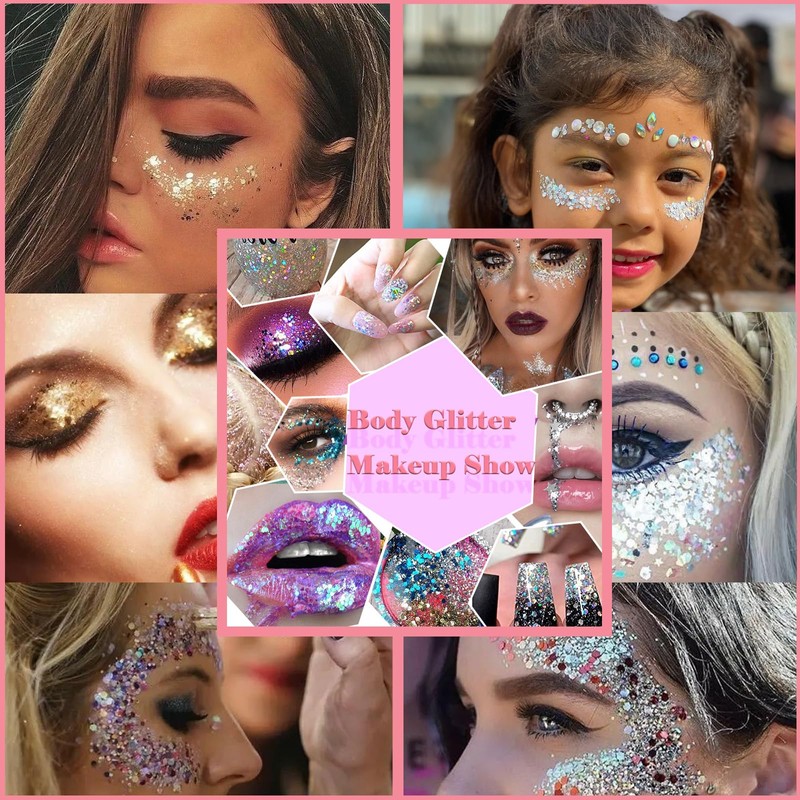 Body Glitter Face Glitter Gel: Singer Concerts Disco Festival Rave