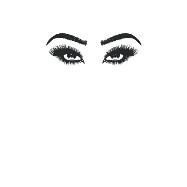 Beautiful Lashes, Darling: Glossy white 120 page wide lined 5”