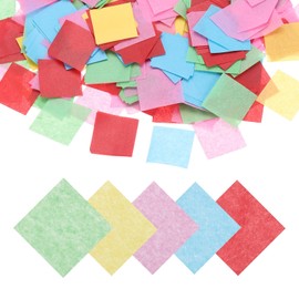 Rebower 1000 Pcs 1 Inch Tissue Paper Squares 5 Assorted Colors Confetti Precut Craft Paper, Colorful Tissue Paper Bulk, [for Art Crafts, DIY Scrapbooking, Wedding Birthday Party]