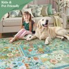 LIVEBOX Washable Runner Rug 2x6 for Hallways, Patchwork Green Runner