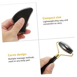OHPHCALL 2pcs Facial Massage Roller and Scraping Board Compact Massage Tools for Smooth Skin Body Relaxation and