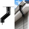 Tfro & Cile Rain Chain Gutter Adapter Black Installation Suit