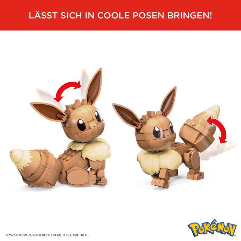 MEGA HDL84 Mega Construx Eeve Pokémon Building Kit, Construction Toy