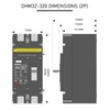 DIHOOL 320 Amp DC Circuit Breaker,2P 1000V 20kA Breaking Capacity