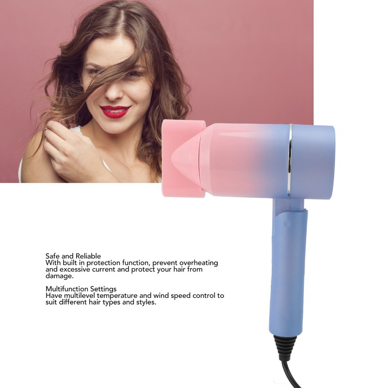 Hair Dryer Foldable Fast Drying Safe Use Multifunctional Portable Hair