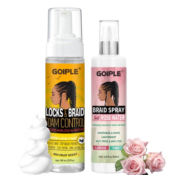 Braid Foam Control Mousse Hair Braiding Mousse for Twist, Locs,