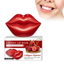 Pack of 20 Lip Masks, Anti-Ageing, Anti-Wrinkles, Reducing Fine Lines, Lip Care for Women, Cherry Lip Mask Pads, Plumping Masks for Lips, Nourishes the Lips Lip Mask (2)
