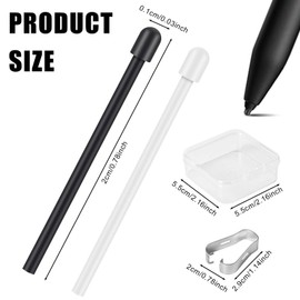 20pcs Maker Pen Tips, with Clip And Storage Box Stylus Pen Nibs Replacement Smooth Marker Pen Nibs Compatible with Remarkable 2, No Pen Included (Black + White)