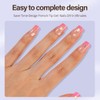 Misssix XBASICTIPS Uñas postizas francesas, 150 unidades, uñas postizas rosas