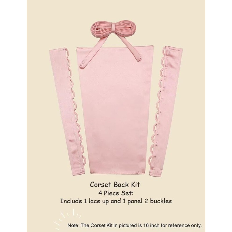 4PCS/Set Wedding Dresses Corset Kit Panel Extender Zipper Replacement Adjustable