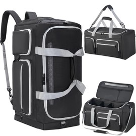 Sneaker Bag fit 4 Pairs, Large Capacity Sneaker Travel Bag Sneaker Shoe Bag with 3 Adjustable Dividers, Sneaker Bag Travel Shoe Bag with Multi-pocket for Sneaker Travel Outdoor Sports