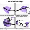 3 Pairs Glasses Side Shields, Slip on Side Shields, Fits