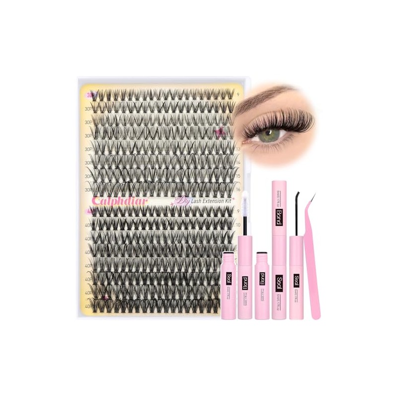 Eyelash Extension Kit 320PCS Lashes Clusters 30D+40D Lash Extension Kit