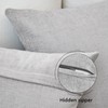 Encasa Homes Chenille Cushion Covers, Set of 2, Solid Colour,