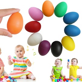 Norhogo 10 Pcs Plastic Egg Shakers Egg Shakers Egg Maracas Musical Egg Shakers Random Color