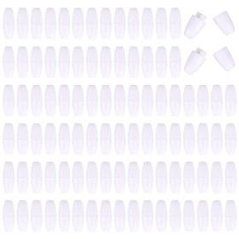 100 Sets Breakaway Clasps for Necklaces Plastic Breakaway Clasps Safety Breakaway Clasps Plastic Bead Barrel Connectors for Jewelry Making (White)