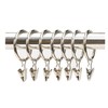 Anawakia Pack of 10 Curtain Rings with Clips Metal Curtain