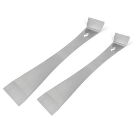 2-Piece 17005 Stainless Steel Pry Bar Scraper Set, 9.25" and 6.7" Trim Puller, Small Flat Pry Bar, Silver Beekeeping Hive Scraper, Bee Hive Hand Tool, 2 Sizes