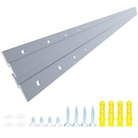 French Cleat Heavy Duty, Aluminum French Cleat, Headboard Wall Mounting Brackets with Screws, Heavy Mirror Mounting Hardware (48 Inch-1 Pair, Support 280 lbs)