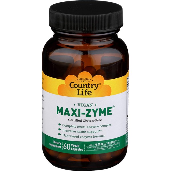 Country Life Maxi-Zyme Extra Strength, 60 Capsules