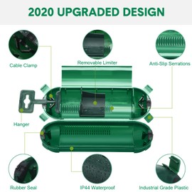 Weewooday 8 Pack Outdoor Extension Cord Safety Cover Water Resistant Seal Housing Capsule Shaped Electrical Outlet Weatherproof Outdoor Cover Waterproof Electric Safety Cover Connection Box(Green)