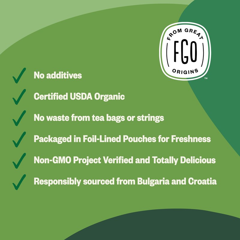 FGO Organic Nettle Leaf Loose Tea, Cut and Sifted, Caffeine