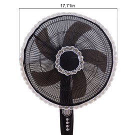 2 Pack Summer Fan Safety Protection Cover, Round Electric Fan Guard Dust Covers, Kid Baby Finger Protector, Anti-Pinch Hand Electric Fan Mesh Net Cover for Pedestal Fan, Standing Floor Fan