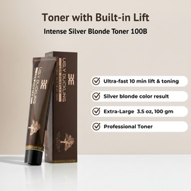 Ugly Duckling Los Angeles Professional Hair Color with Argan Oil 100B Intense Silver Blonde Toner. 3.5 oz tube (100 ml). Argan oil ensures exceptional hair quality and shine. Made in Europe.