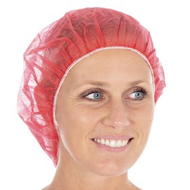 FRANZ MENSCH Hygonorm Bettina Light Beret Caps Polypropylene White Universal Diameter 53 cm Bag Beret Caps Surgical Head Caps Disposable Pack of 1000, red