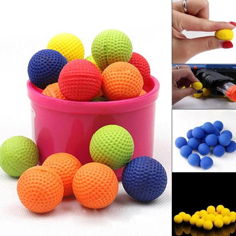 100Pcs 2.3cm Rounds Foam Ammo Refill Replace Balls Pack Children