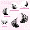 DIY 80D Lash Extension Kit Individual 0.07D Curl Lashes Cluster