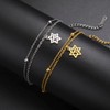 Amaxer Dainty Star of David Hebrew Chai Symbol Beads Double