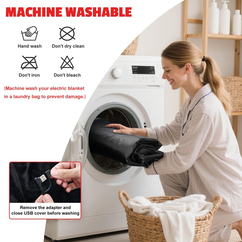 Ferreteriai Wearable USB & Cordless Electric Heated Blanket Throw Portable