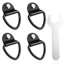 Lyreh 4pcs Tie Down Kit for Ruffland Kennel, Metal D-Ring Tie Down Anchors Kennel Parts Including Bolts Washers & Wrench Dog Crate Hook Accessories Compatible with Ruffland Kennel 1000lb Load Capacity
