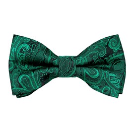 Alizeal Banded Adjustable Length Pre-Tied Boys Bow Tie for Birthday Party, 081-Dark Green