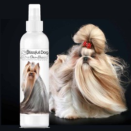 The Blissful Dog Shine-On + Sheen Coat Spray, All Natural Leave in Conditioner and Detangler for Your Dog