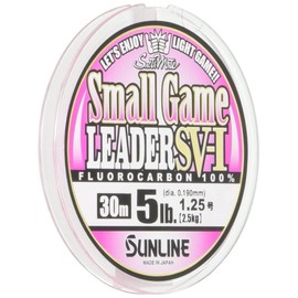 Sunline Leader, Saltimate, Small Game Leader, SV-I, Fluorocarbon, 11.8 ft (30 m), No. 1.25, 5lb, 5 lbs (2.5 kg), Magical Pink