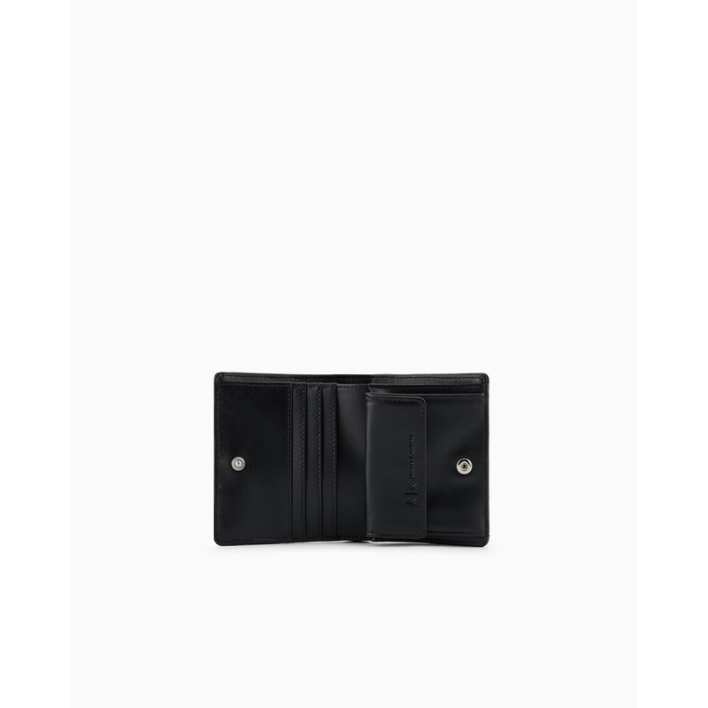 Armani Exchange Women Jodie Mini Wallet, Black, One Size