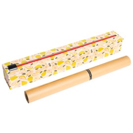 ChicWrap Pears Parchment Paper Dispenser - Includes 15"x 33' (42 Sq. Ft) Roll Unbleached Baking, Cooking & Culinary Paper - Reusable Dispenser w/Slide Cutter - Kosher Certified