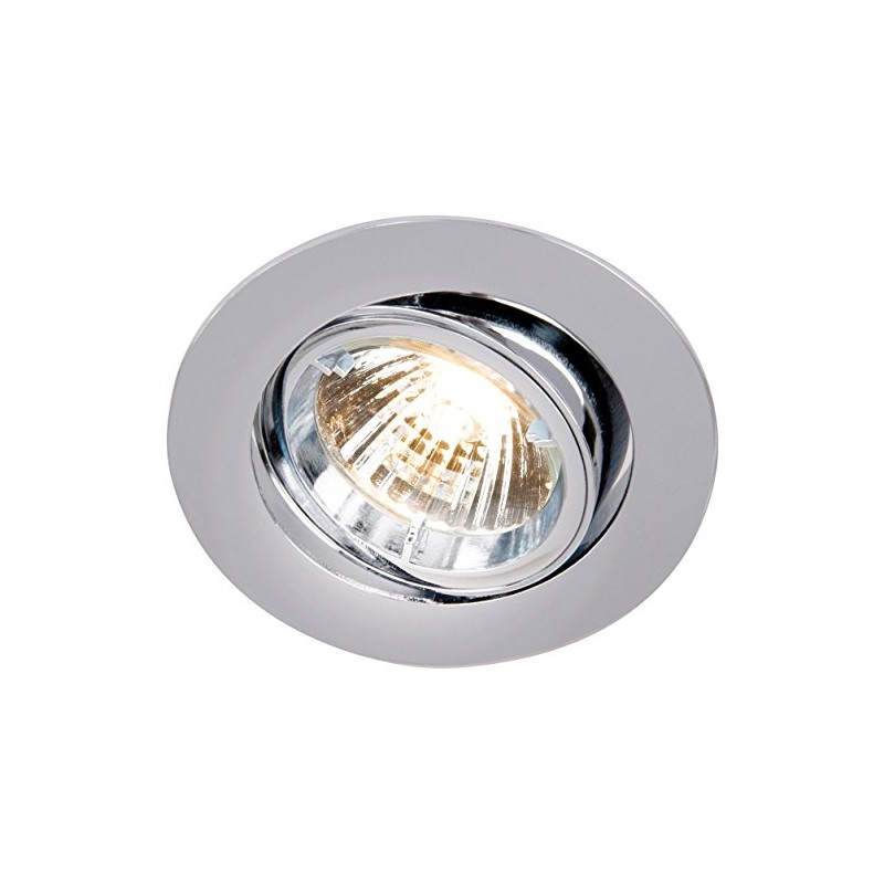 Knightsbridge IP20 230V/12V GU10/MR16 Chrome Recessed Tilt Twist & Lock